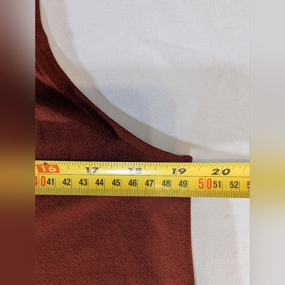 H & M Size S Rust Brown Twist-Neck Sleeveless Blouse - Picture 8 of 10